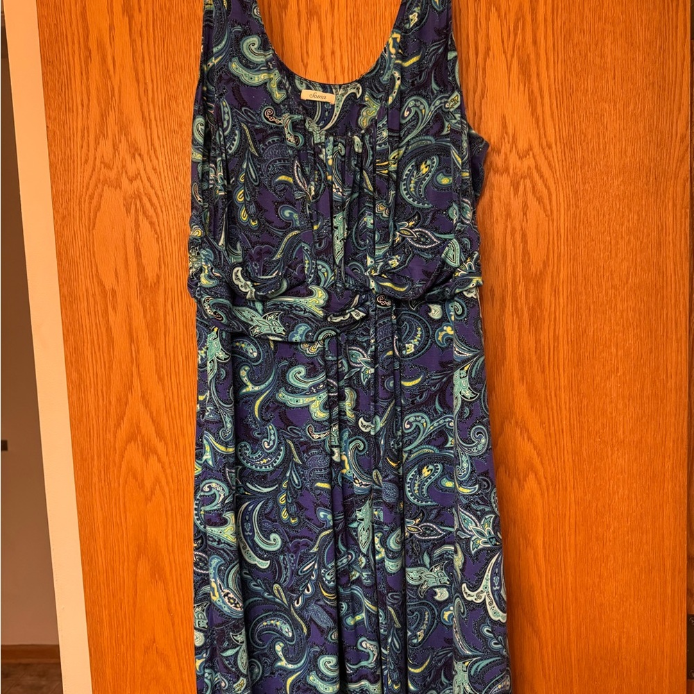 Paisley Print Sleeveless Dress